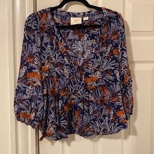 Maeve Anthropologie Printed Top